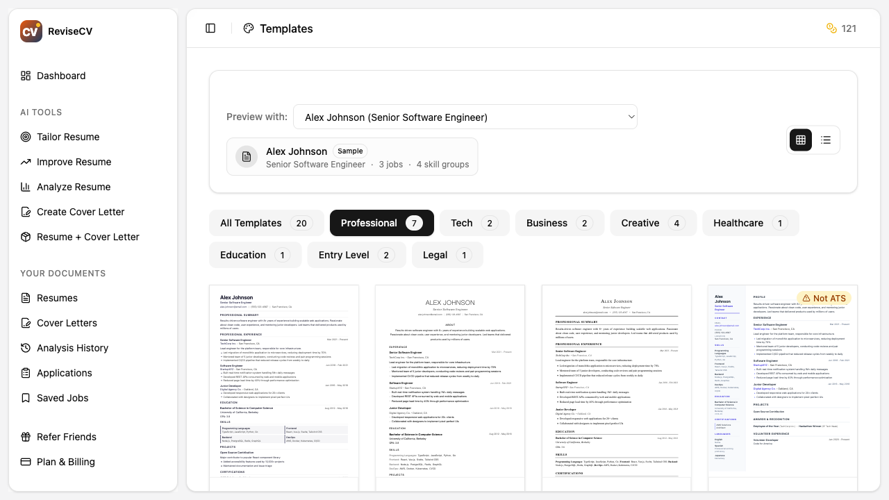 Classic template examples with clean traditional layouts